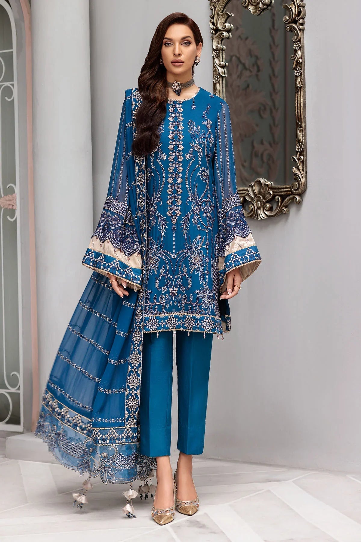 Motifz | Premium Embroidered Formals 24 | 3395 - Official Motifz - Agha Fabrics UK