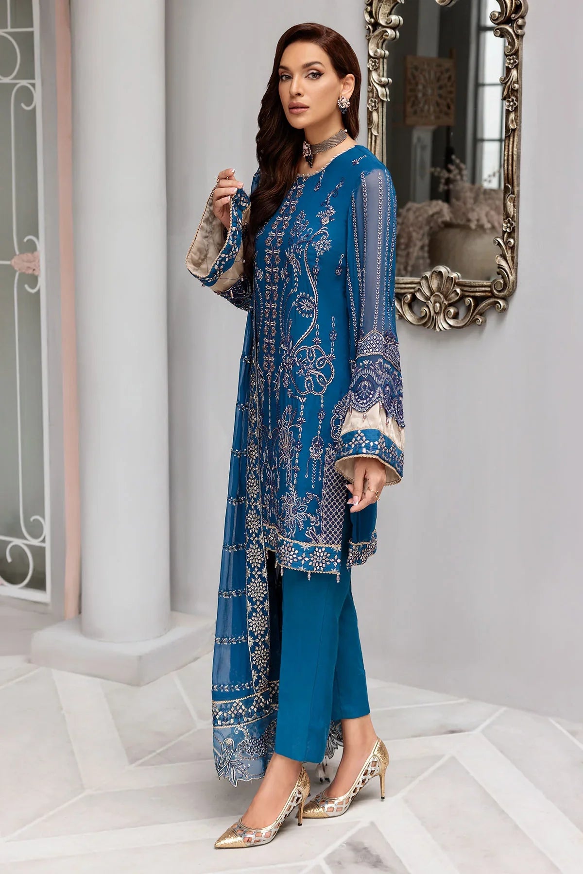Motifz | Premium Embroidered Formals 24 | 3395 - Official Motifz - Agha Fabrics UK