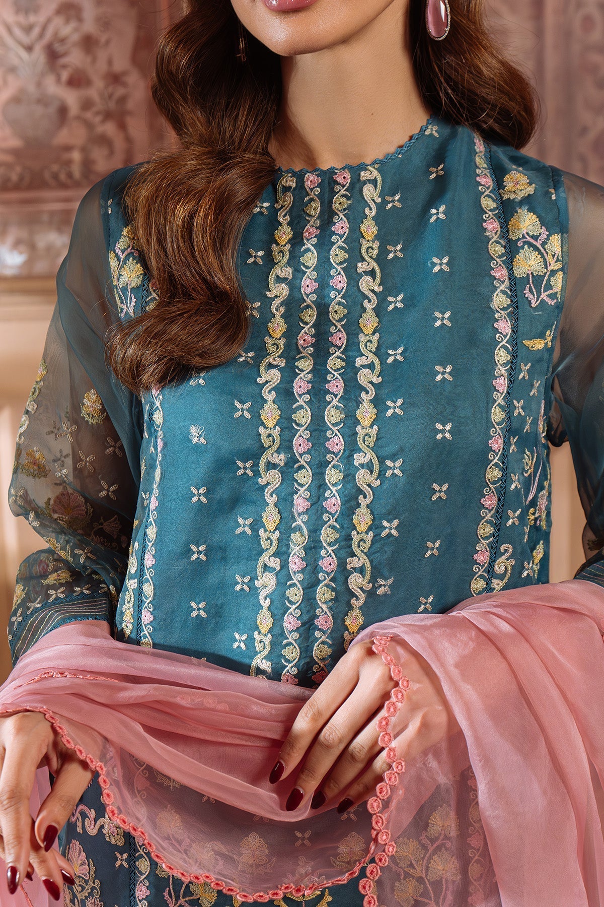 Sahar | Festive Edit Ready to Wear | Serene Teal - RTW