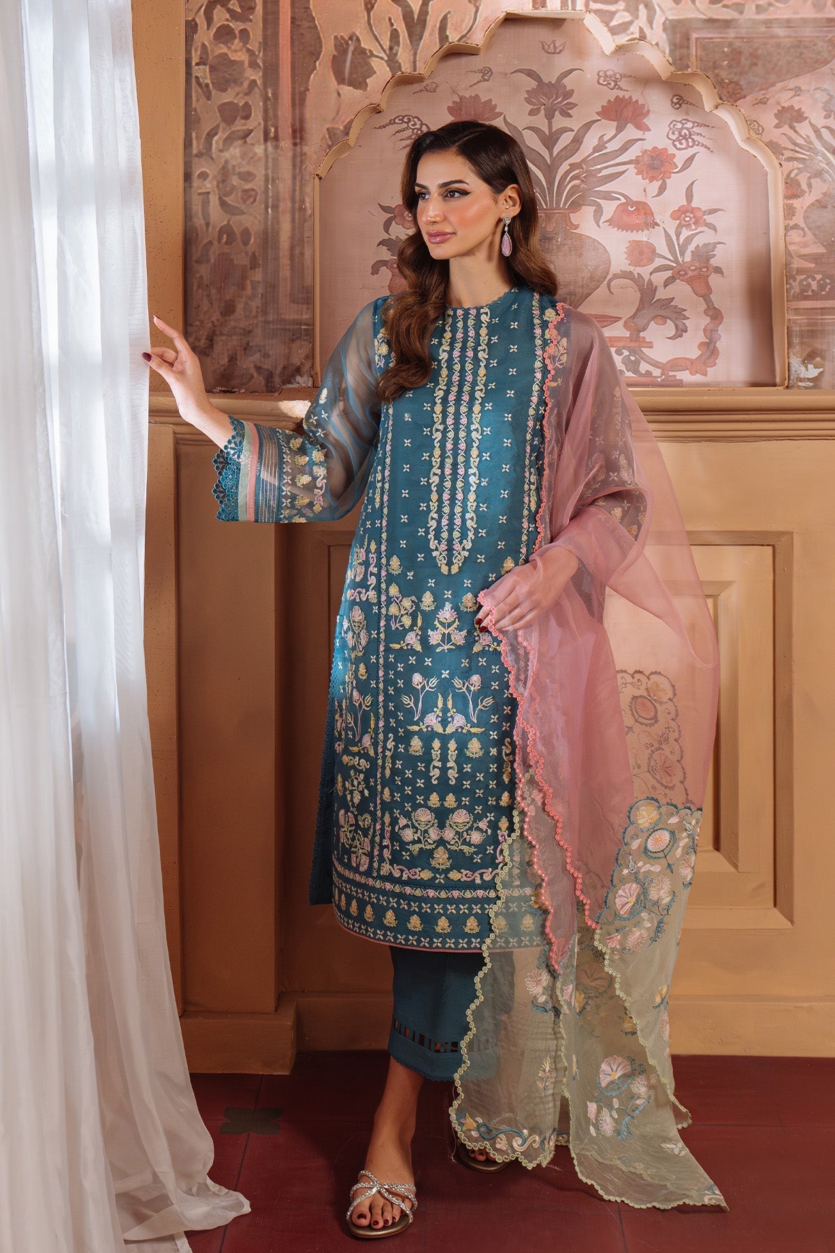Sahar | Festive Edit Ready to Wear | Serene Teal - RTW