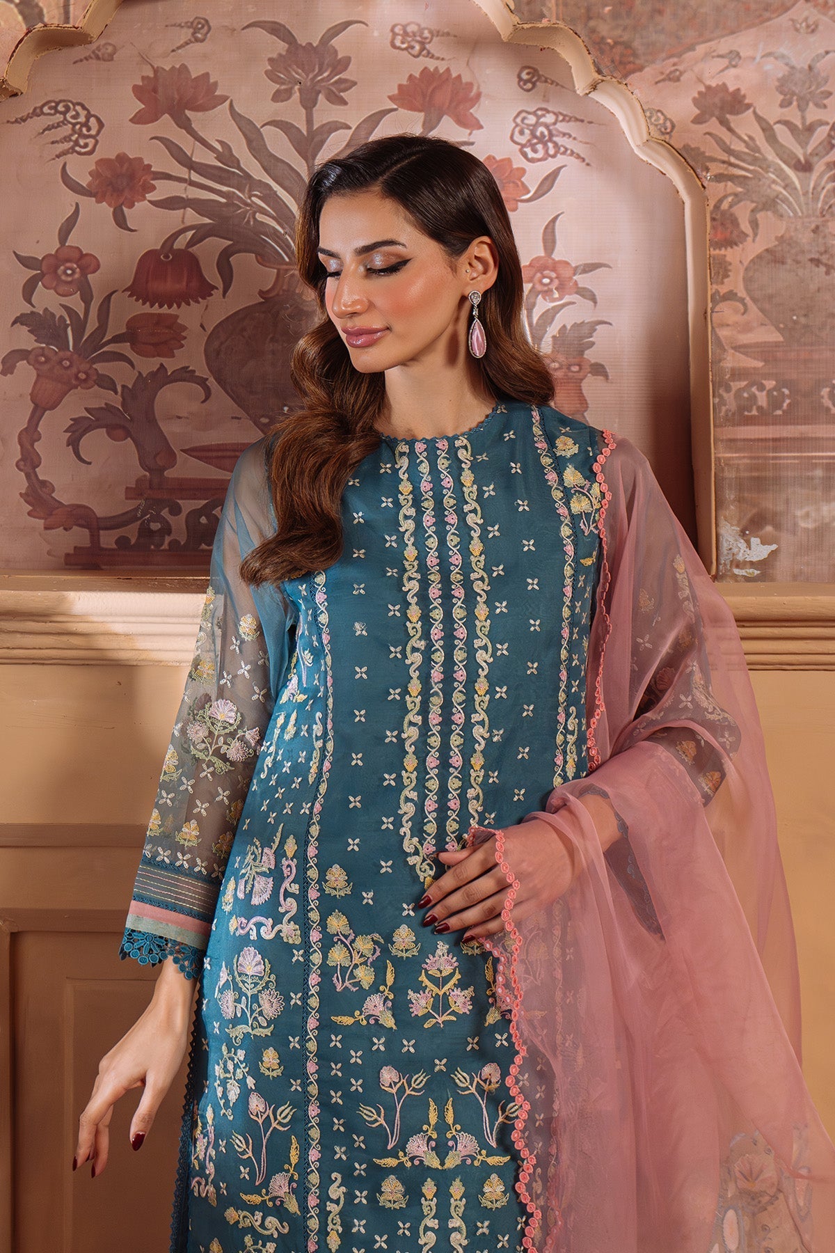 Sahar | Festive Edit Ready to Wear | Serene Teal - RTW