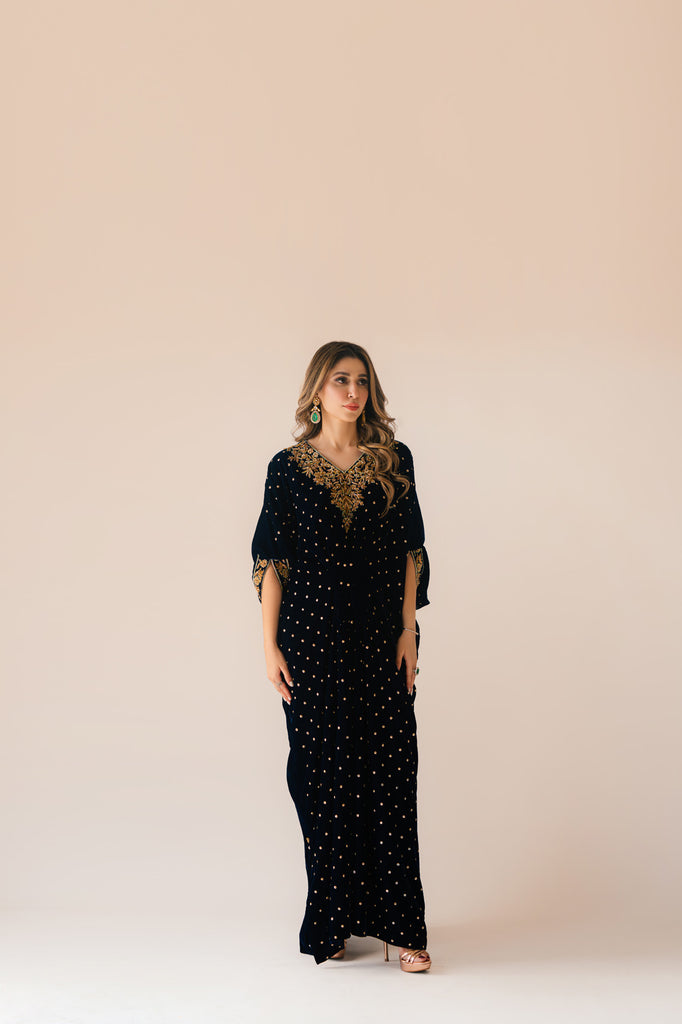 Sammy K | Velvet Festive Edit | Navy Blue Caftan