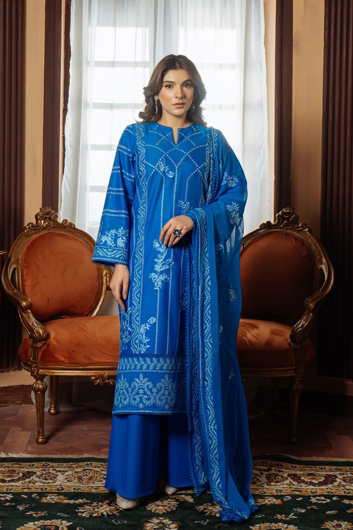 Sahar | Festive Edit Ready to Wear | Moroccan Blue - RTW