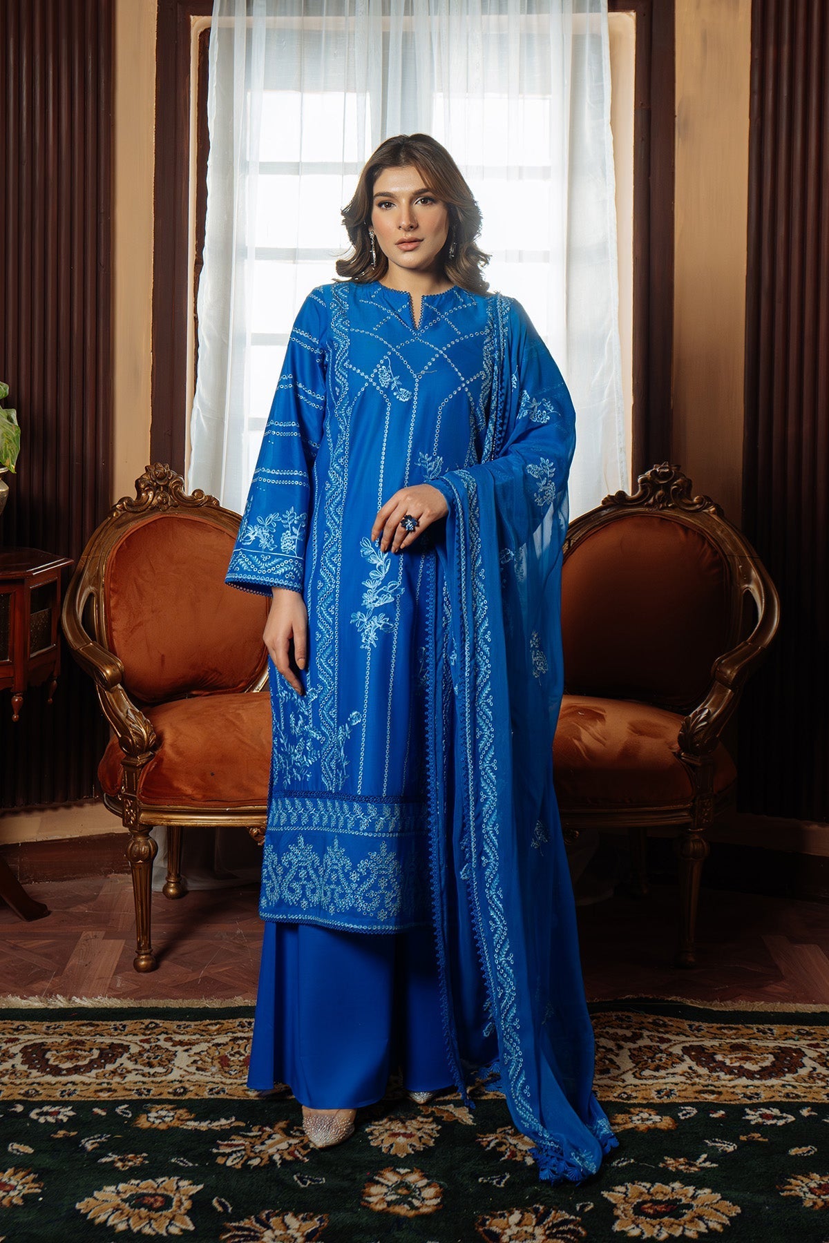 Sahar | Festive Edit Ready to Wear | Moroccan Blue - RTW