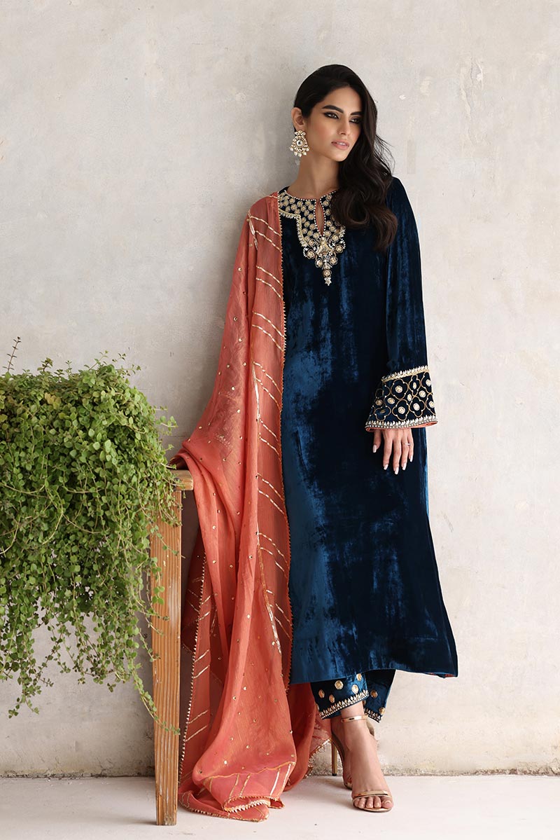 Sana Abbas | Velvet Formals | NINA - Official Sana Abbas - Agha Fabrics UK