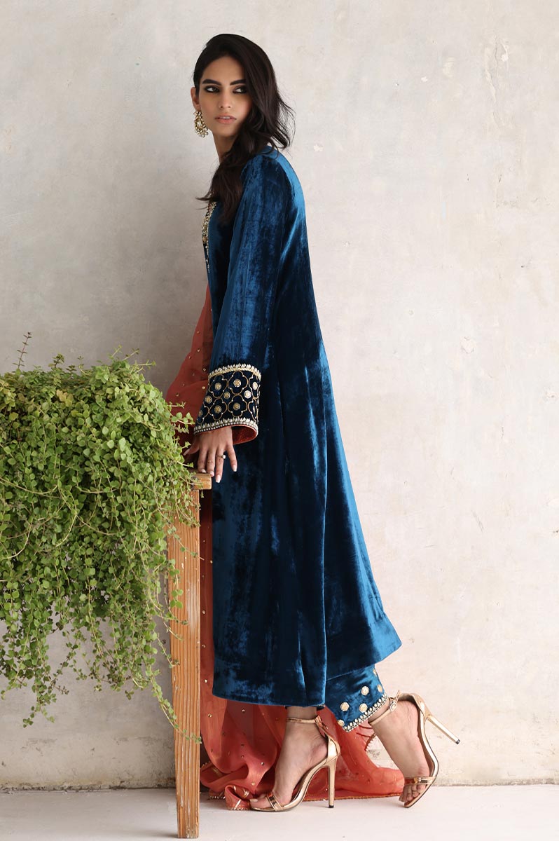 Sana Abbas | Velvet Formals | NINA - Official Sana Abbas - Agha Fabrics UK