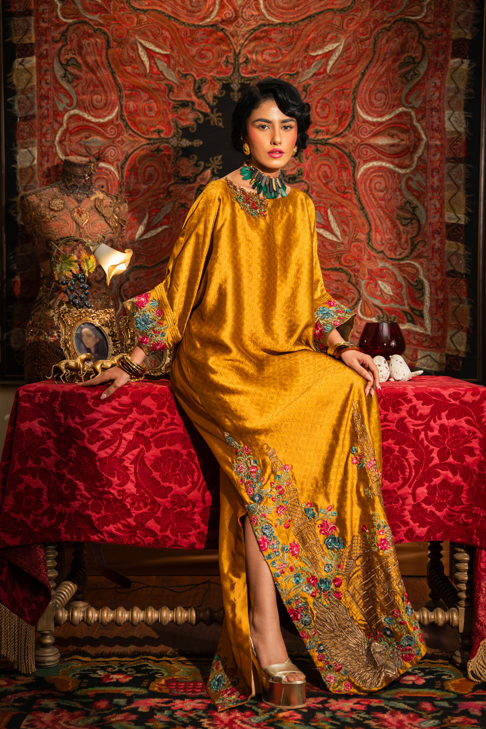 Nilofer Shahid | Aatish the Fire Within | Sunehri (1pc) Aatish The Fire within