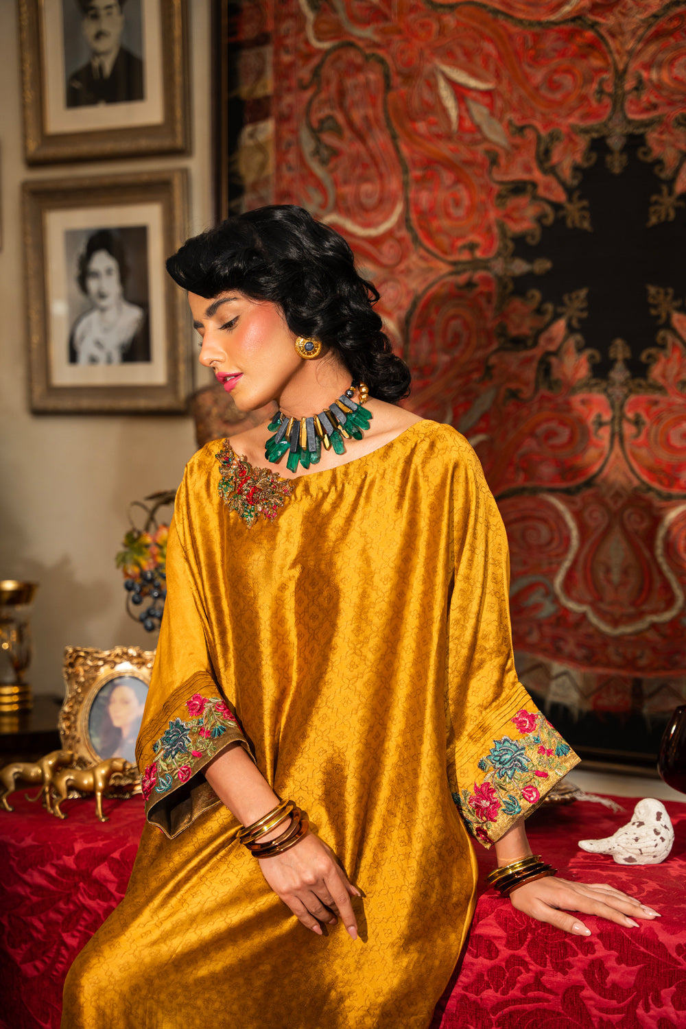 Nilofer Shahid | Aatish the Fire Within | Sunehri (1pc) Aatish The Fire within