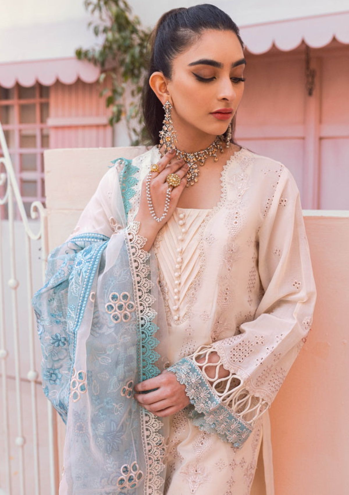 Lawn Collection - Nureh - Exclusive - Swiss - NS#82 - Official Nureh - Agha Fabrics UK