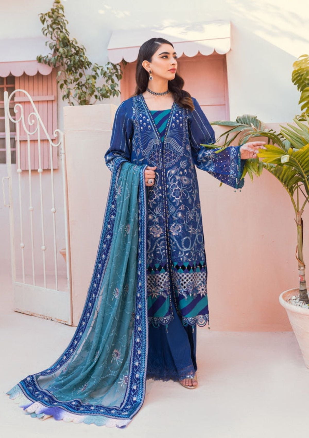 Lawn Collection - Nureh - Exclusive - Swiss - NS#85 - Official Nureh - Agha Fabrics UK