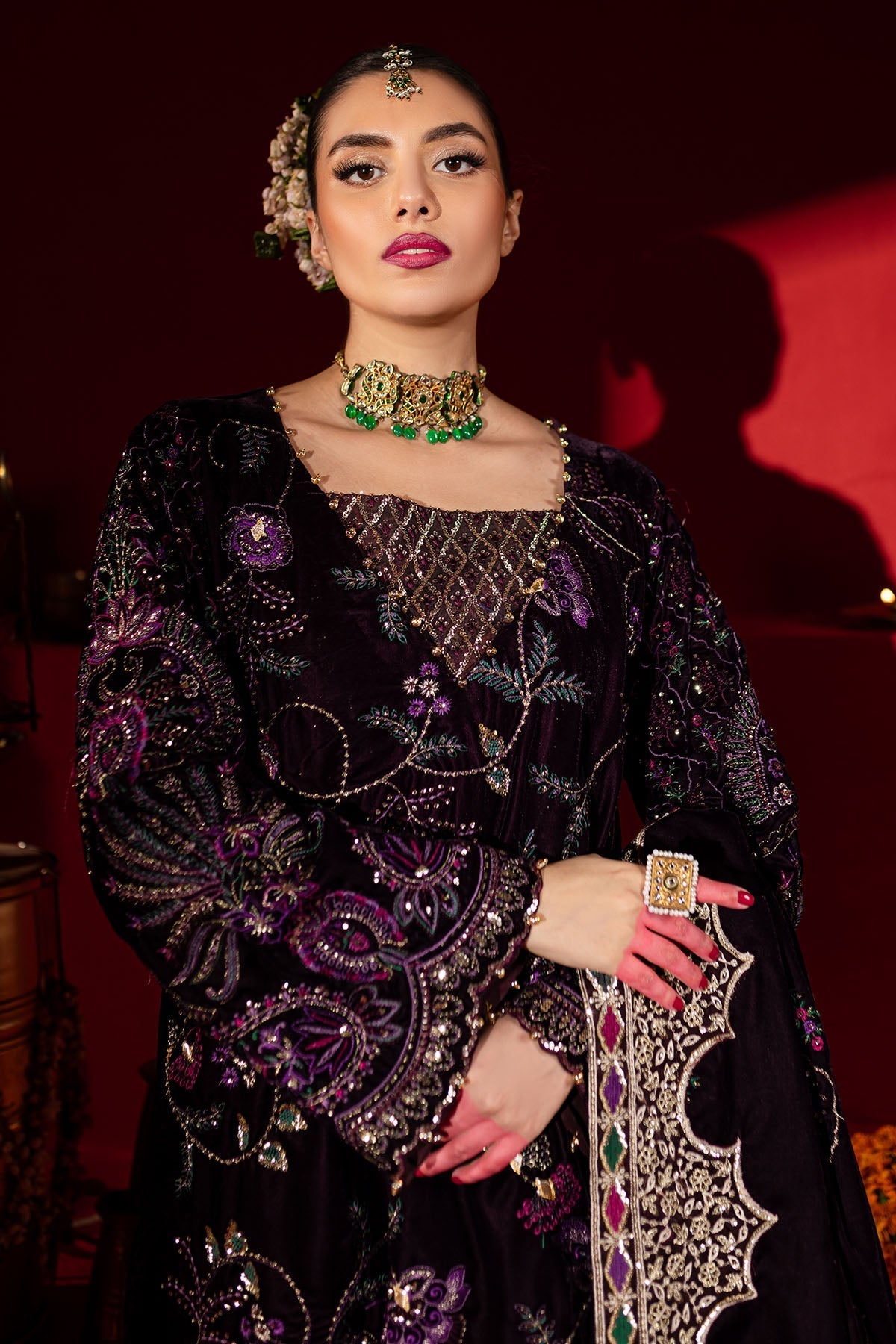 Nureh | Maya Velvet | NW-91 - Official Nureh - Agha Fabrics UK