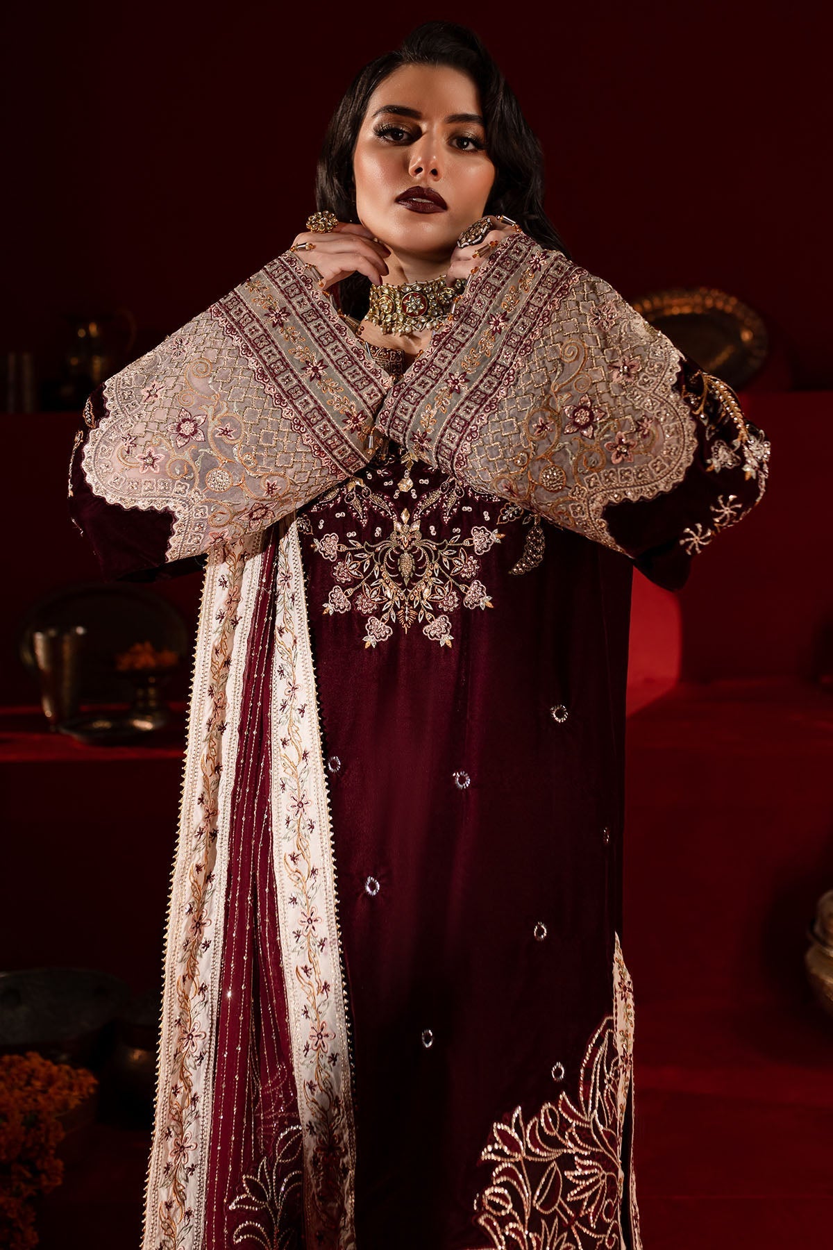 Nureh | Maya Velvet | NW-89 - Official Nureh - Agha Fabrics UK