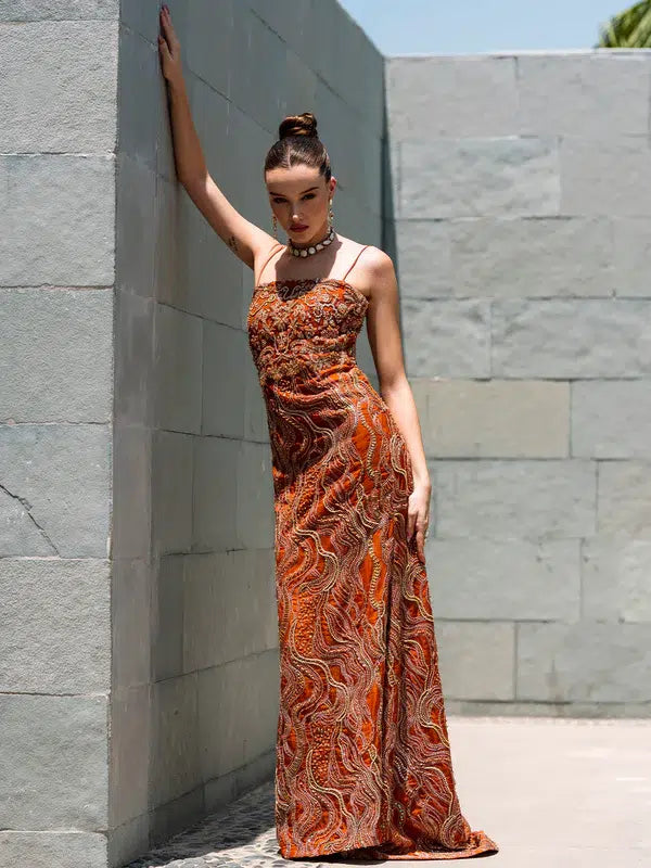 Epoque | Ciel Luxury Couture | Ochre - Official Epoque - Agha Fabrics UK