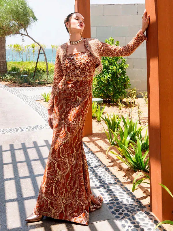 Epoque | Ciel Luxury Couture | Ochre - Official Epoque - Agha Fabrics UK