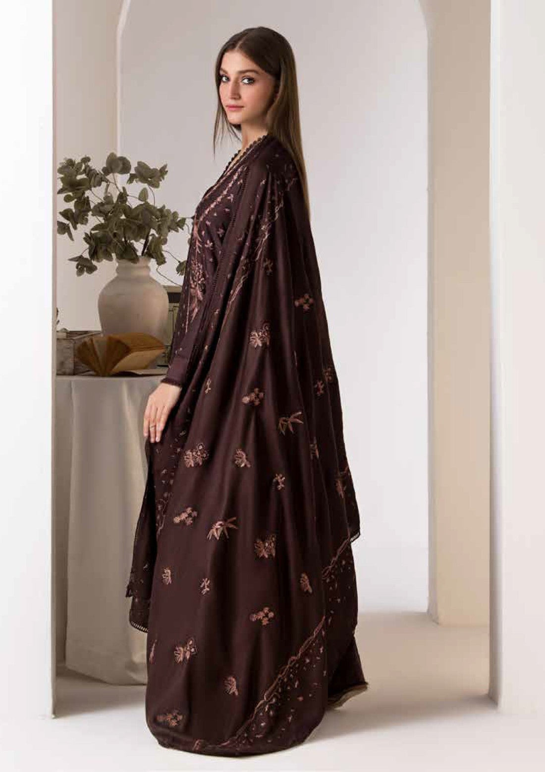 Winter Collection - Sobia Nazir - Winter Shawl - D#02B - Official Sobia Nazir - Agha Fabrics UK