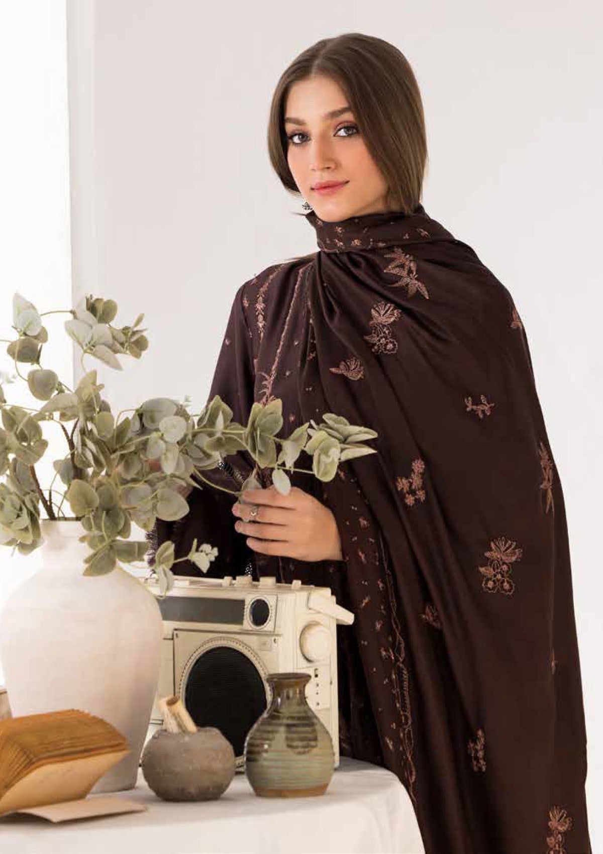 Winter Collection - Sobia Nazir - Winter Shawl - D#02B - Official Sobia Nazir - Agha Fabrics UK