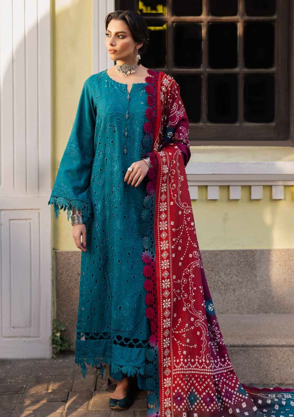 Nureh - Bazaar - Chikankari Khaddar - NE#112 - Official Nureh - Agha Fabrics UK