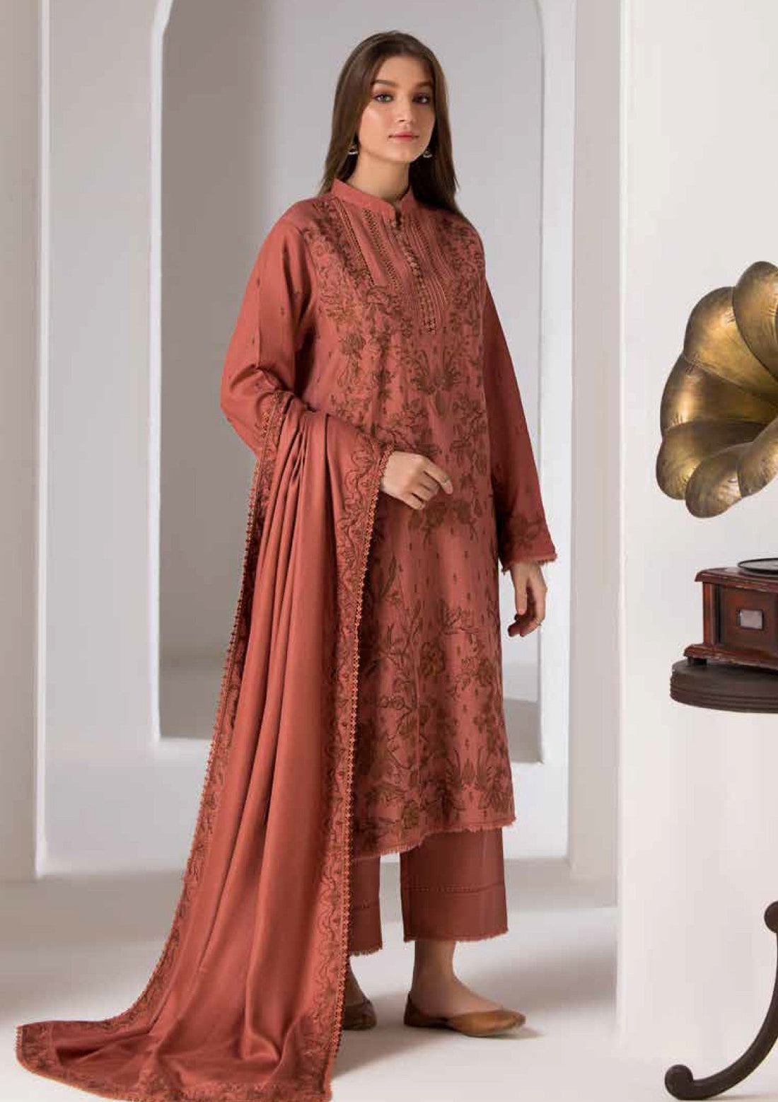 Winter Collection - Sobia Nazir - Winter Shawl - D#03B - Official Sobia Nazir - Agha Fabrics UK