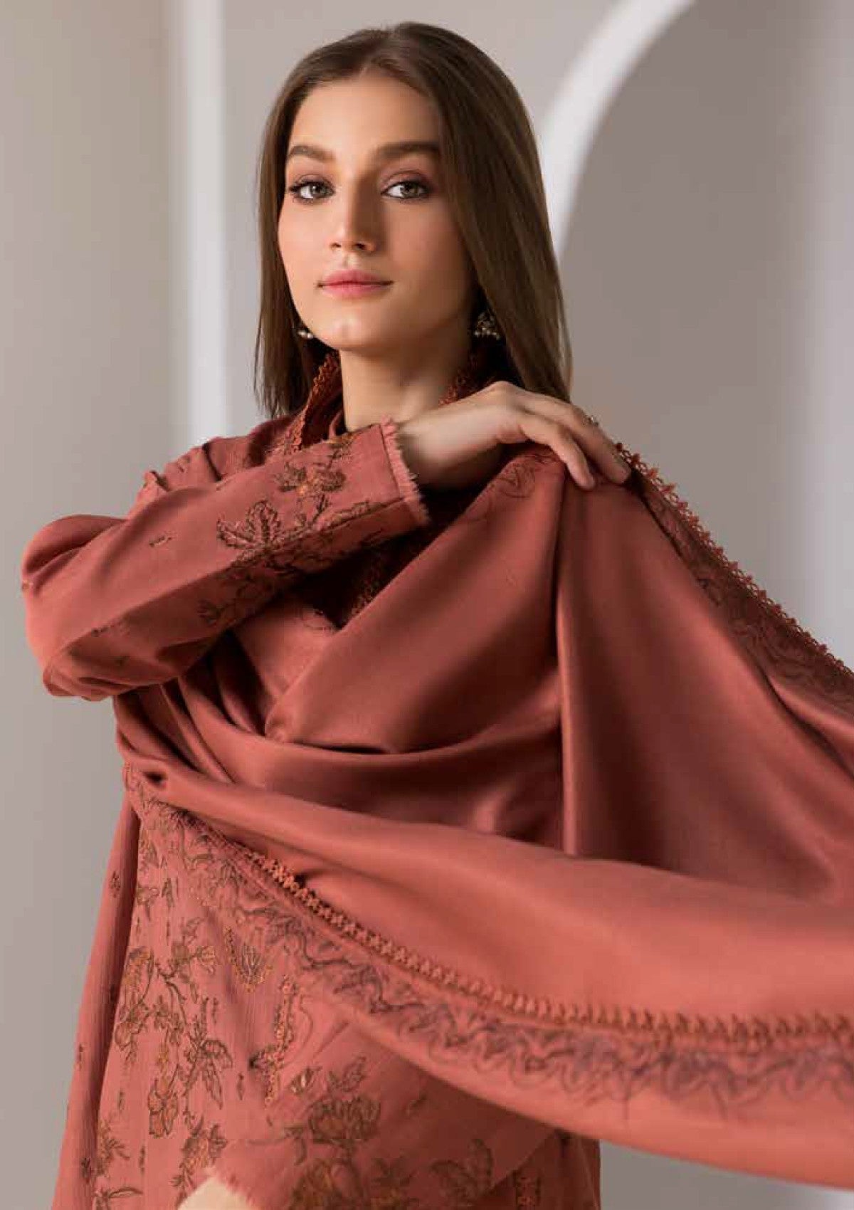 Winter Collection - Sobia Nazir - Winter Shawl - D#03B - Official Sobia Nazir - Agha Fabrics UK