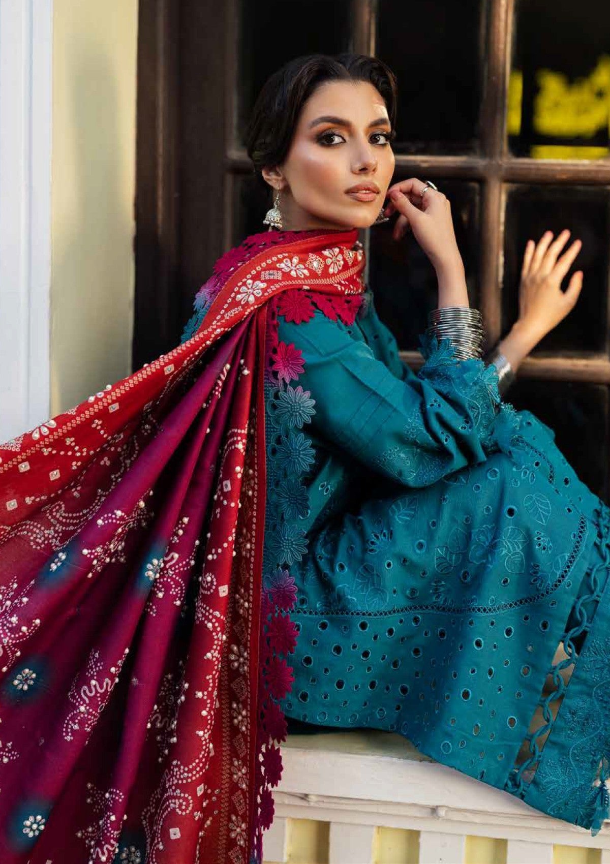 Nureh - Bazaar - Chikankari Khaddar - NE#112 - Official Nureh - Agha Fabrics UK