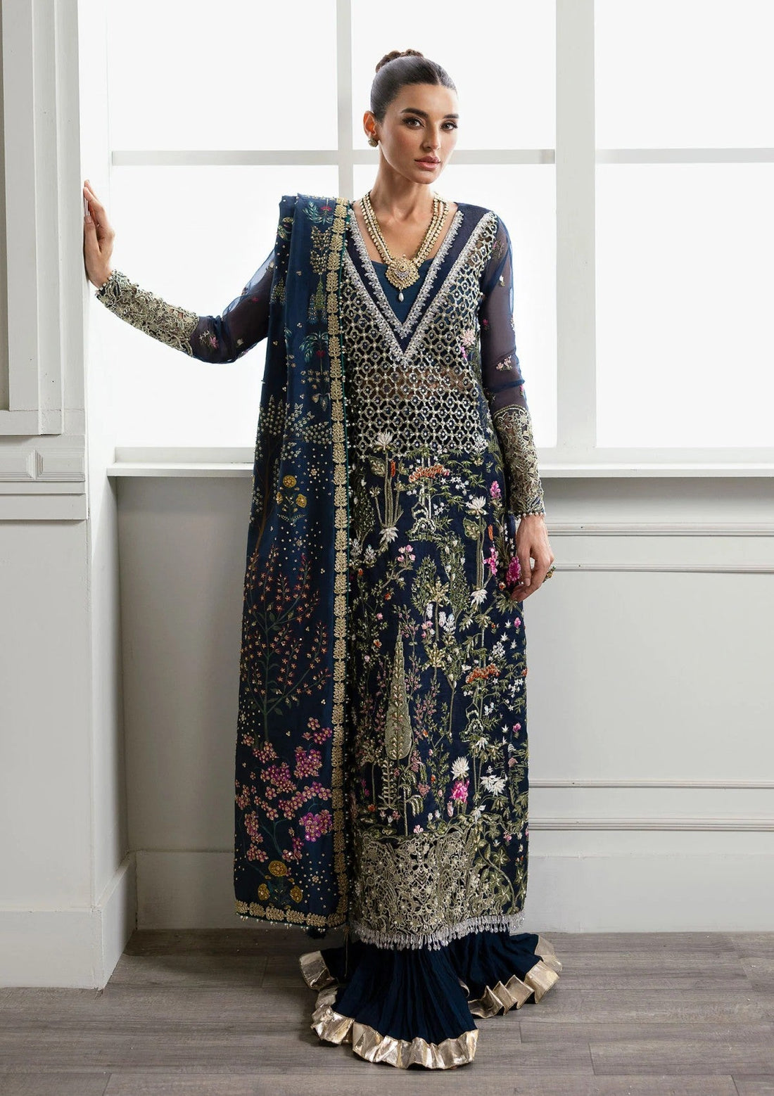 Formal Collection - Crimson - Crimson x Saira Shakira - Wedding 24 - Majestic Cypress - Official Crimson - Agha Fabrics UK