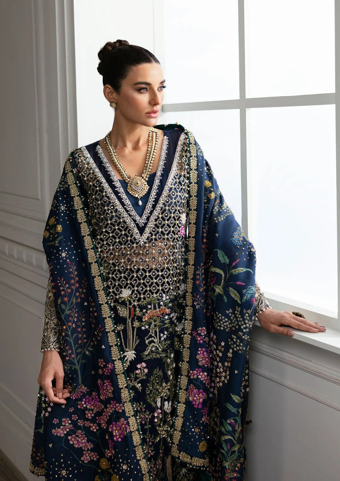 Formal Collection - Crimson - Crimson x Saira Shakira - Wedding 24 - Majestic Cypress - Official Crimson - Agha Fabrics UK