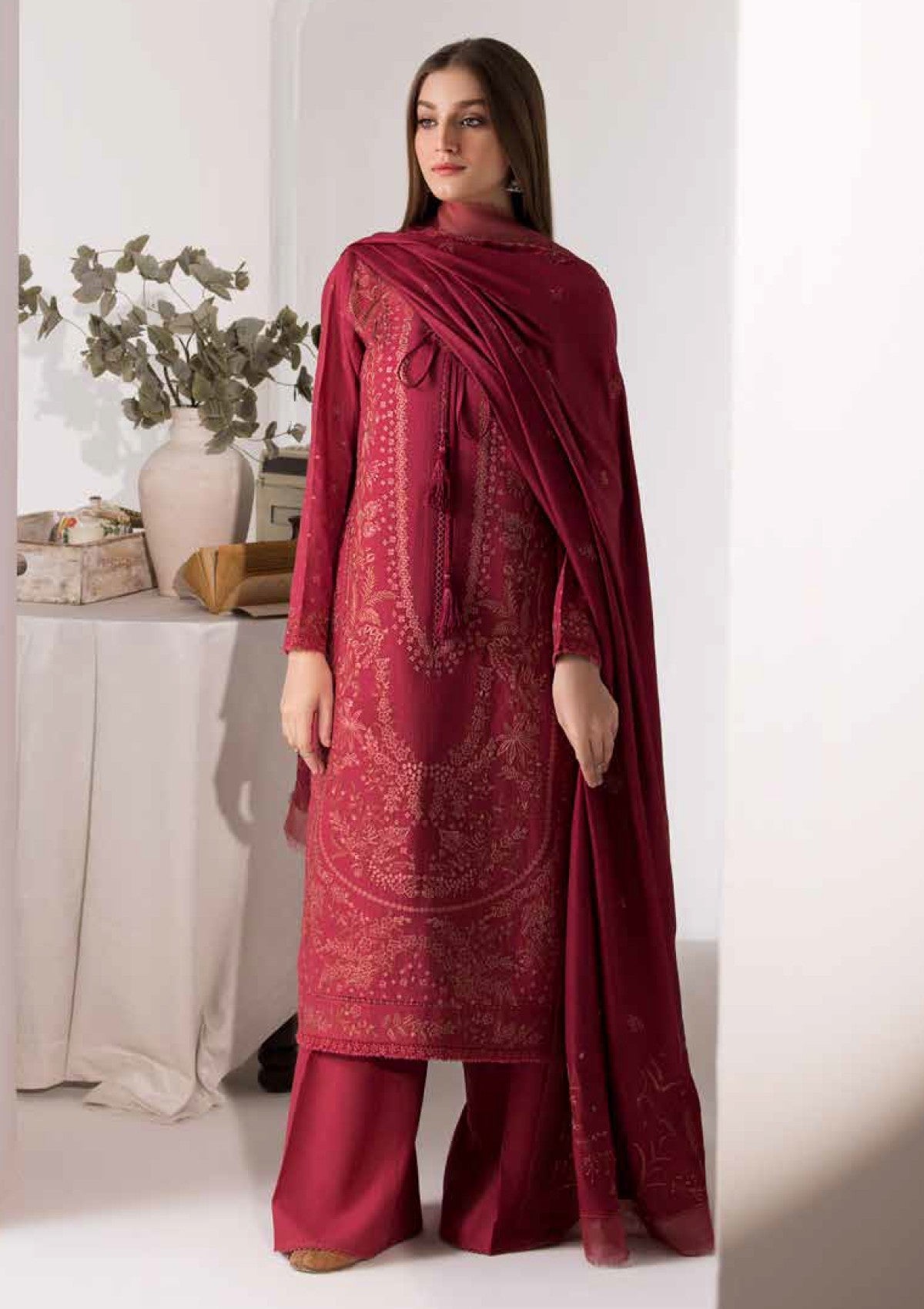 Winter Collection - Sobia Nazir - Winter Shawl - D#06A - Official Sobia Nazir - Agha Fabrics UK