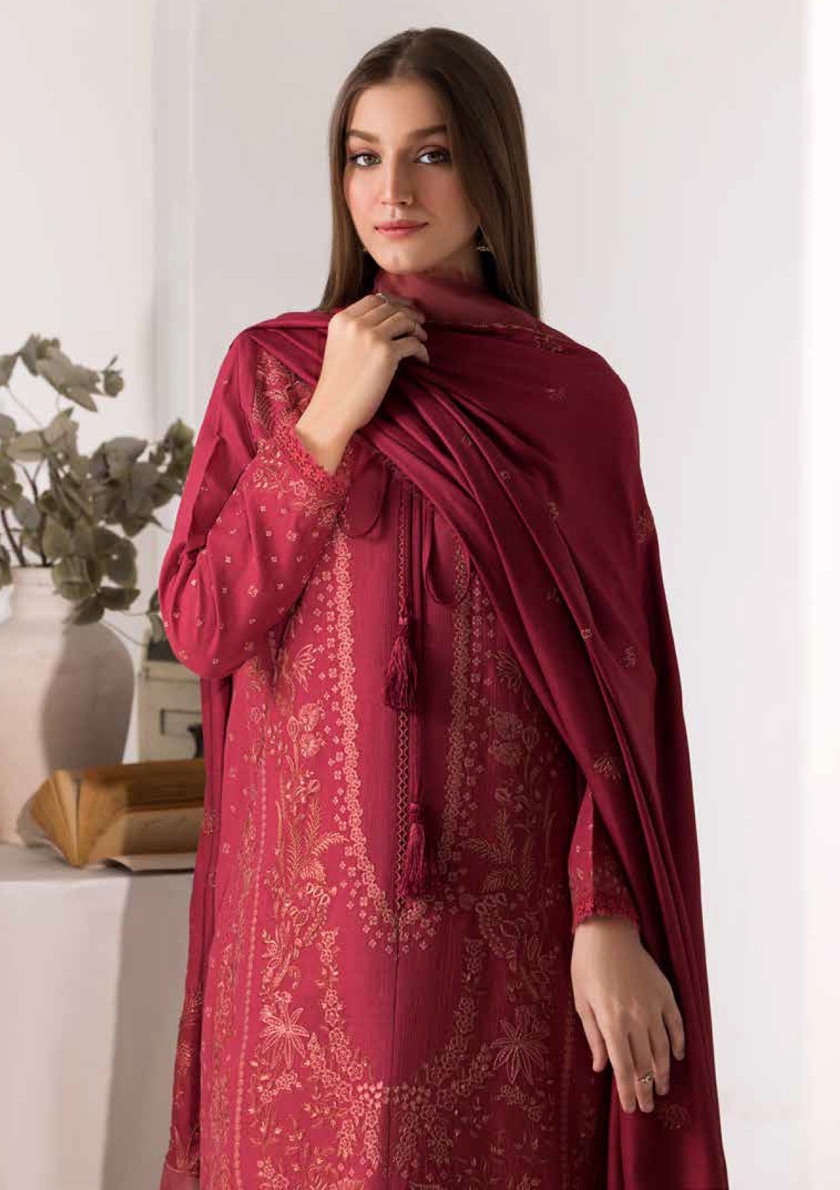 Winter Collection - Sobia Nazir - Winter Shawl - D#06A - Official Sobia Nazir - Agha Fabrics UK
