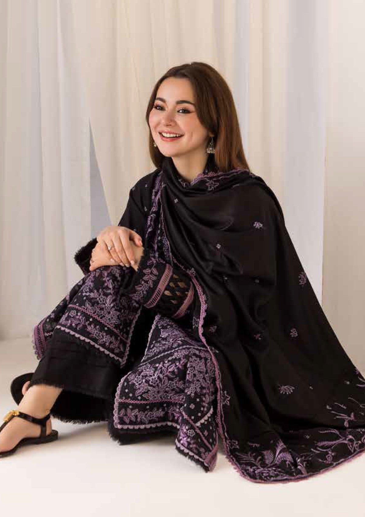 Winter Collection - Sobia Nazir - Winter Shawl - D#06B - Official Sobia Nazir - Agha Fabrics UK