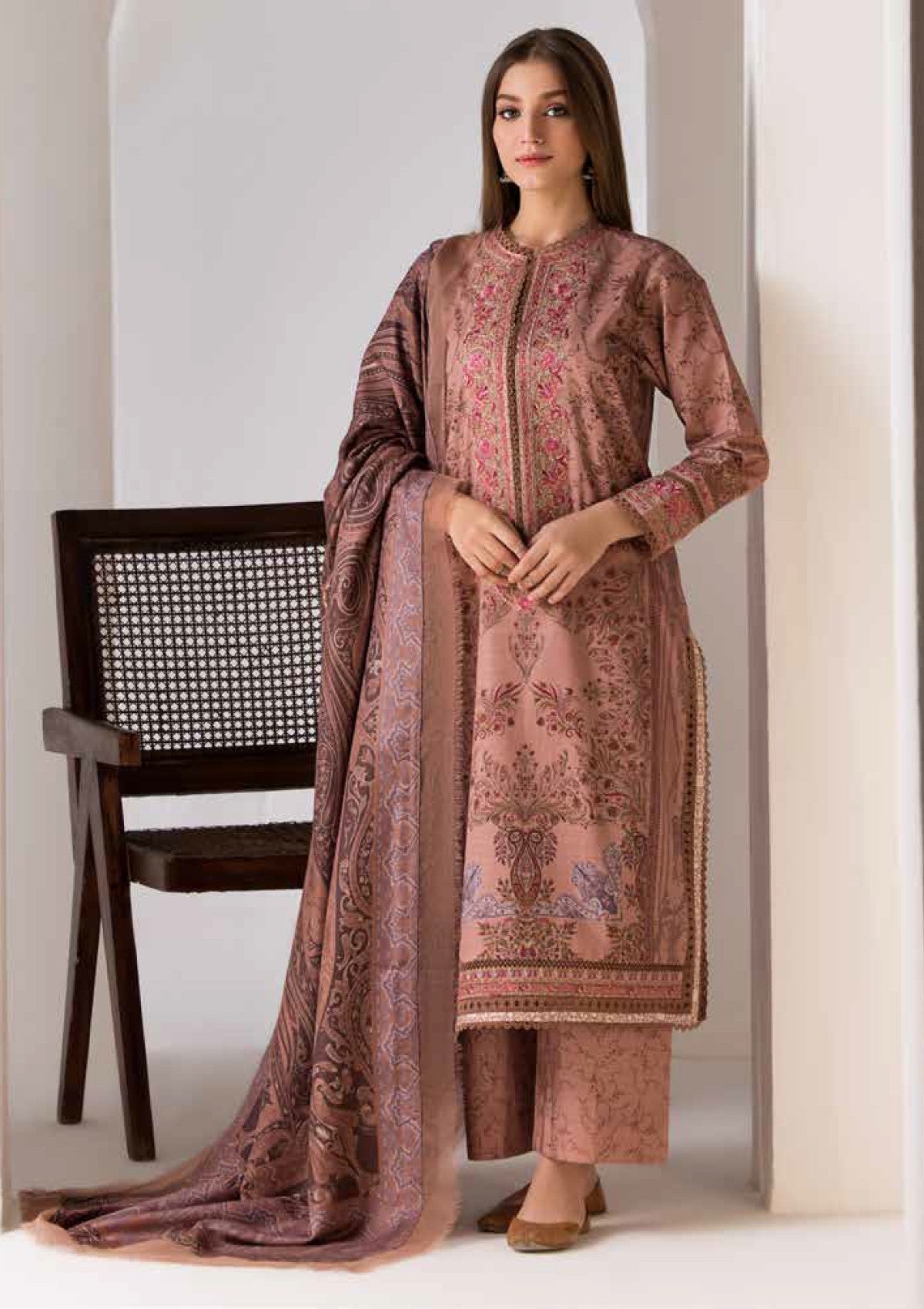 Winter Collection - Sobia Nazir - Winter Shawl - D#07A - Official Sobia Nazir - Agha Fabrics UK