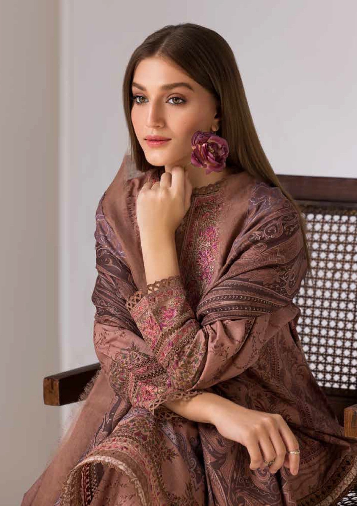 Winter Collection - Sobia Nazir - Winter Shawl - D#07A - Official Sobia Nazir - Agha Fabrics UK