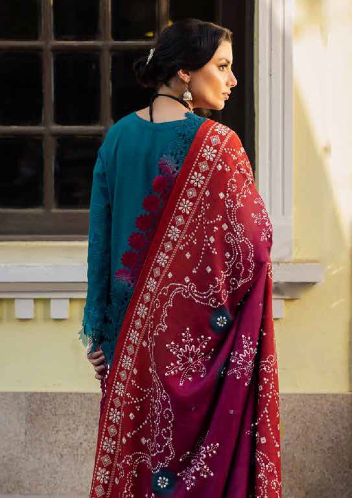 Nureh - Bazaar - Chikankari Khaddar - NE#112 - Official Nureh - Agha Fabrics UK