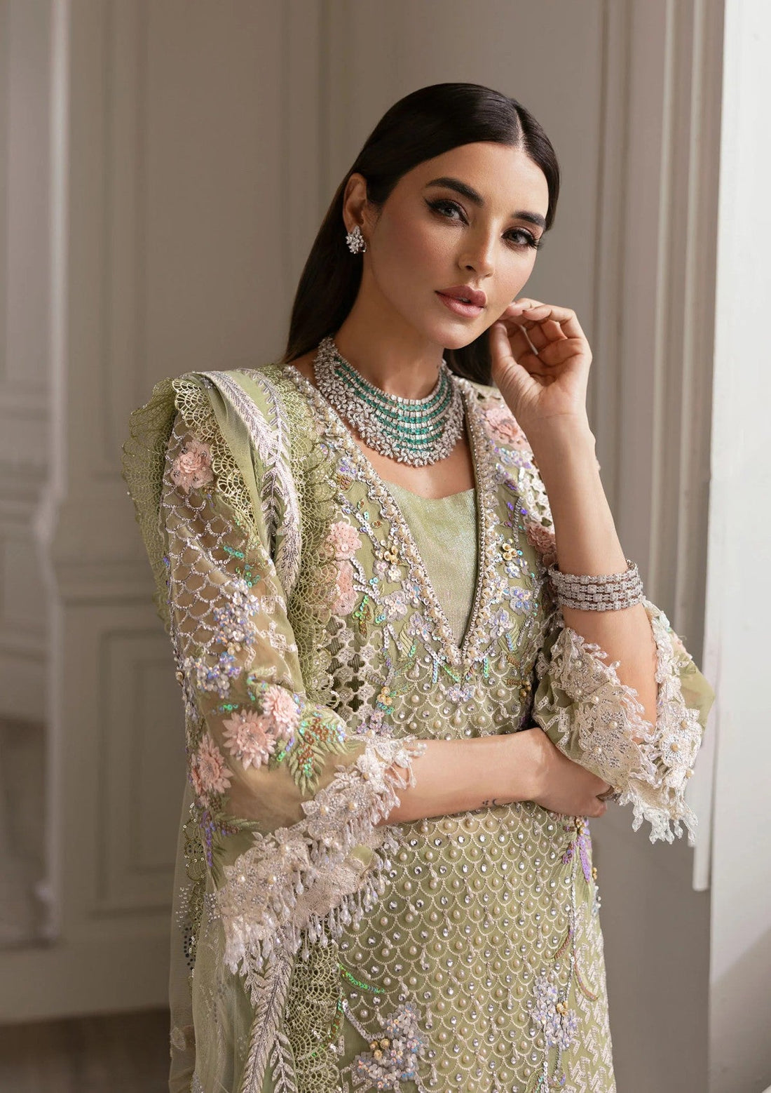 Formal Collection - Crimson - Crimson x Saira Shakira - Wedding 24 - Sparkle Cascade - Official Crimson - Agha Fabrics UK