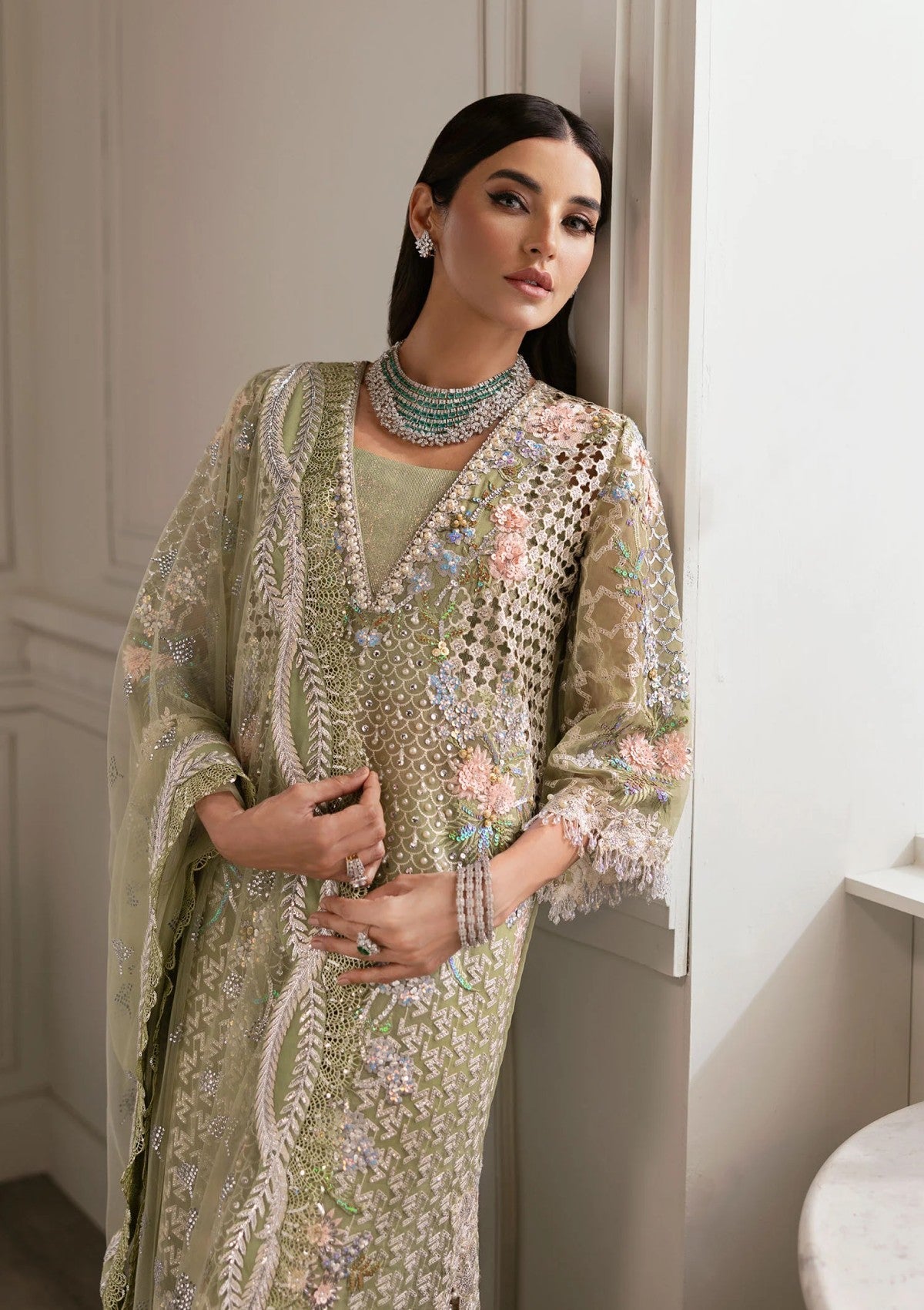 Formal Collection - Crimson - Crimson x Saira Shakira - Wedding 24 - Sparkle Cascade - Official Crimson - Agha Fabrics UK