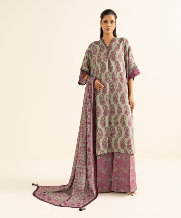 Sapphire | Fall Winter 25 | 3 Piece - Printed Linen Suit 0U3PDY25V832