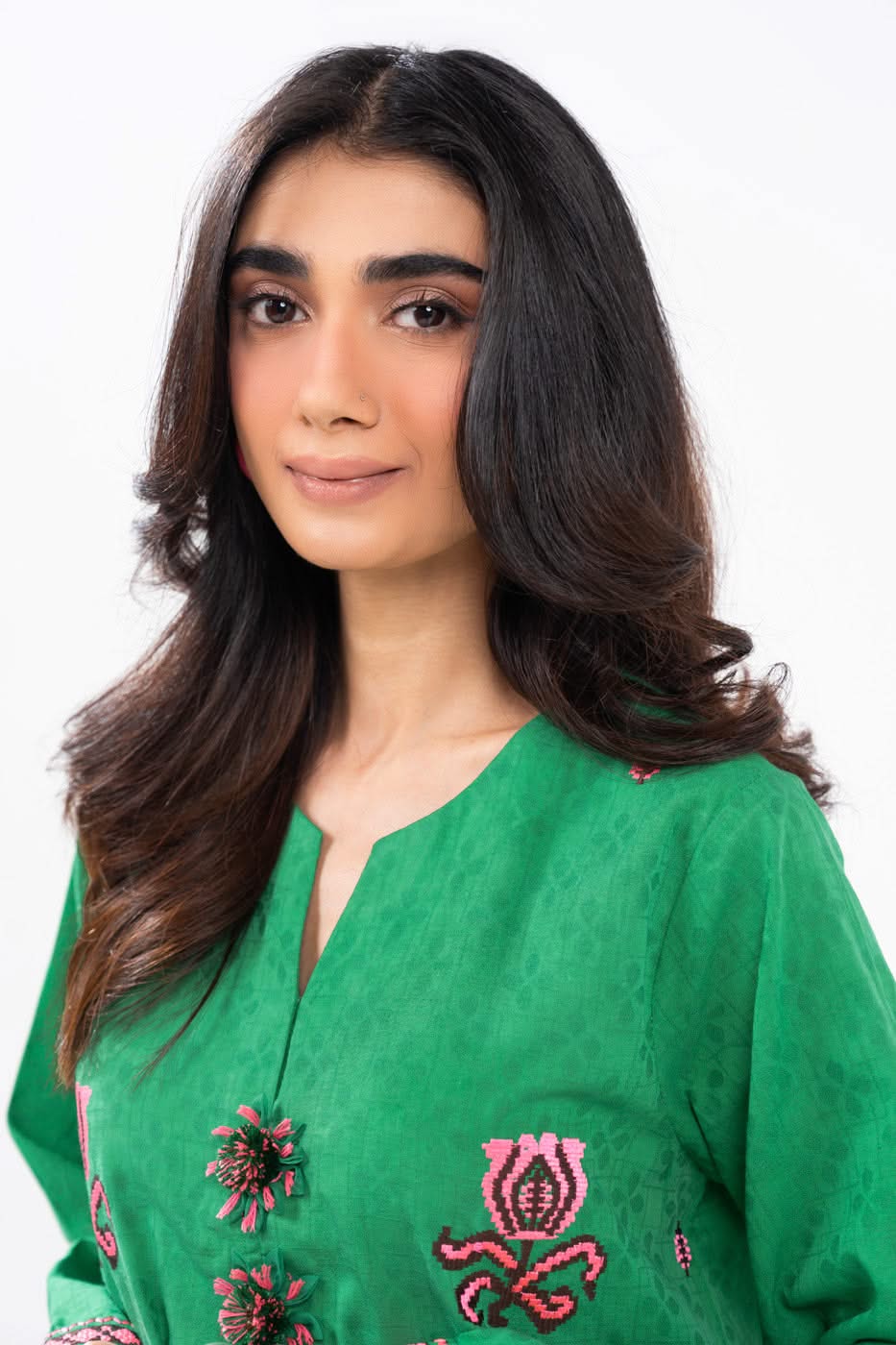 Winter Collection - Al Karam - Unstitched 24 - FW-57-24-GREEN - Official Al Karam - Agha Fabrics UK