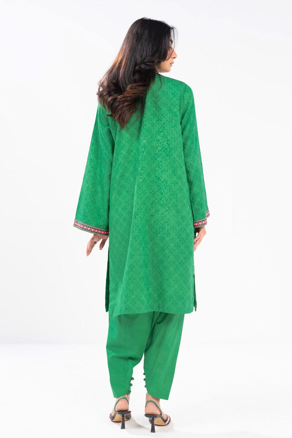 Winter Collection - Al Karam - Unstitched 24 - FW-57-24-GREEN - Official Al Karam - Agha Fabrics UK