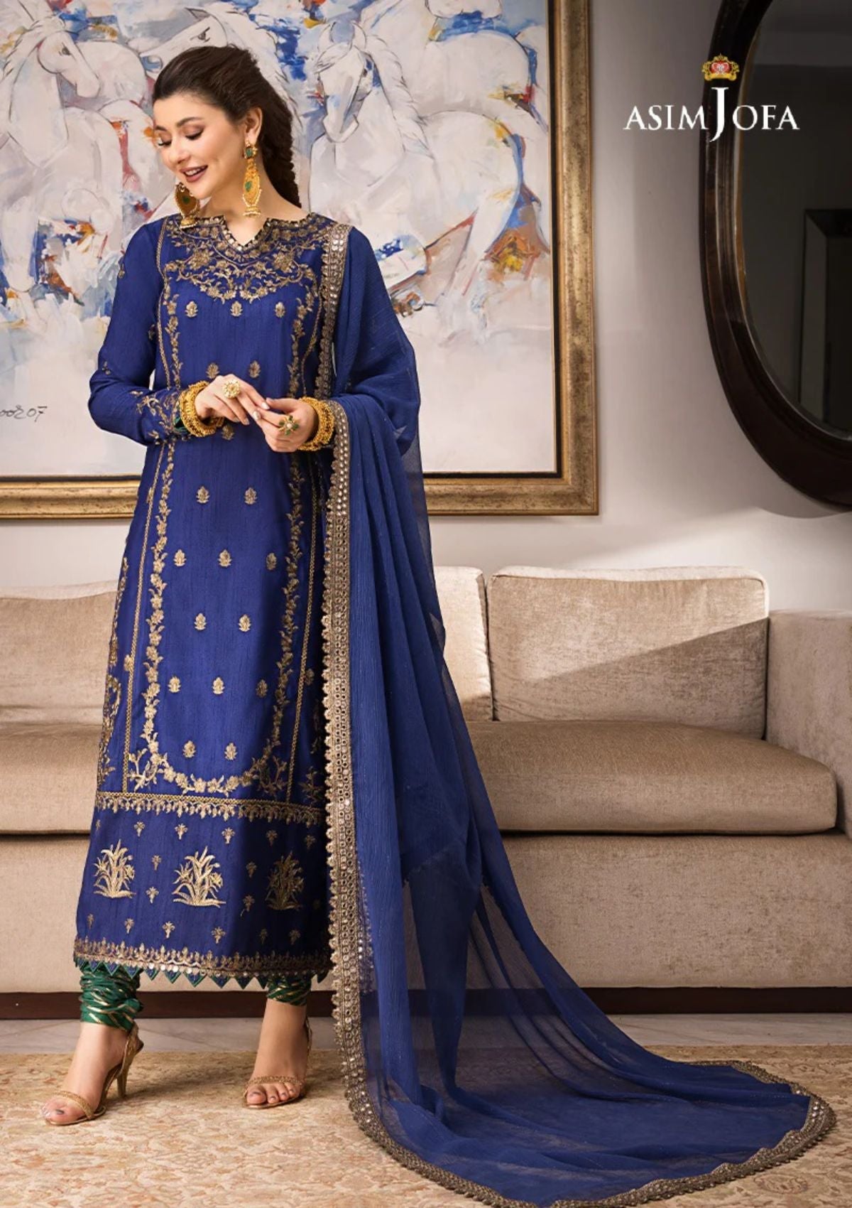 Formal Collection - Asim Jofa - Zari Sitara - AJZS#18 - Official Asim Jofa - Agha Fabrics UK