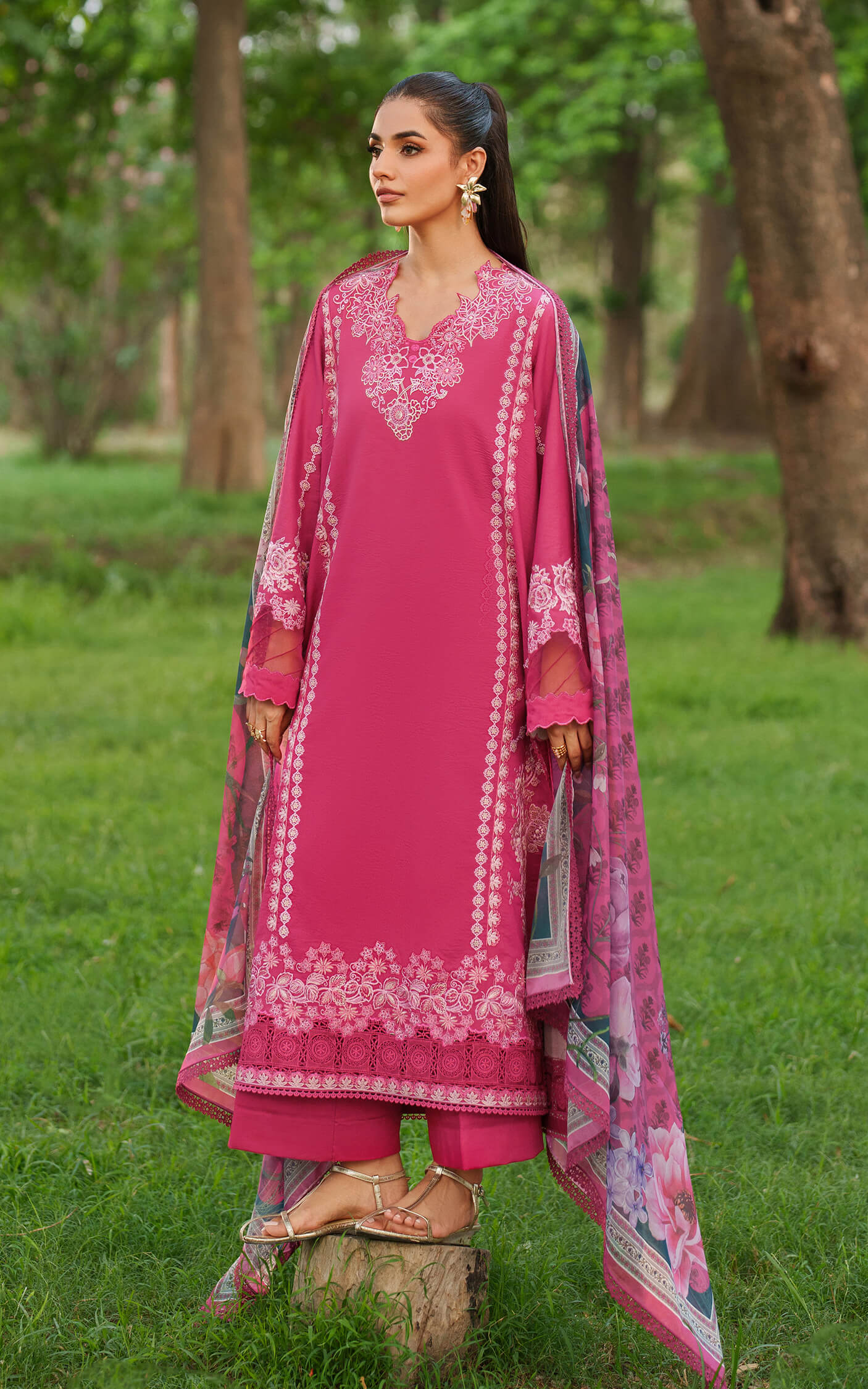 Asifa and Nabeel | Eden Cambric 25 | Pink Reverie ECU25-06 -  Asifa and Nabeel Ladies Clothes - Original Designer Dress - House of Maryam