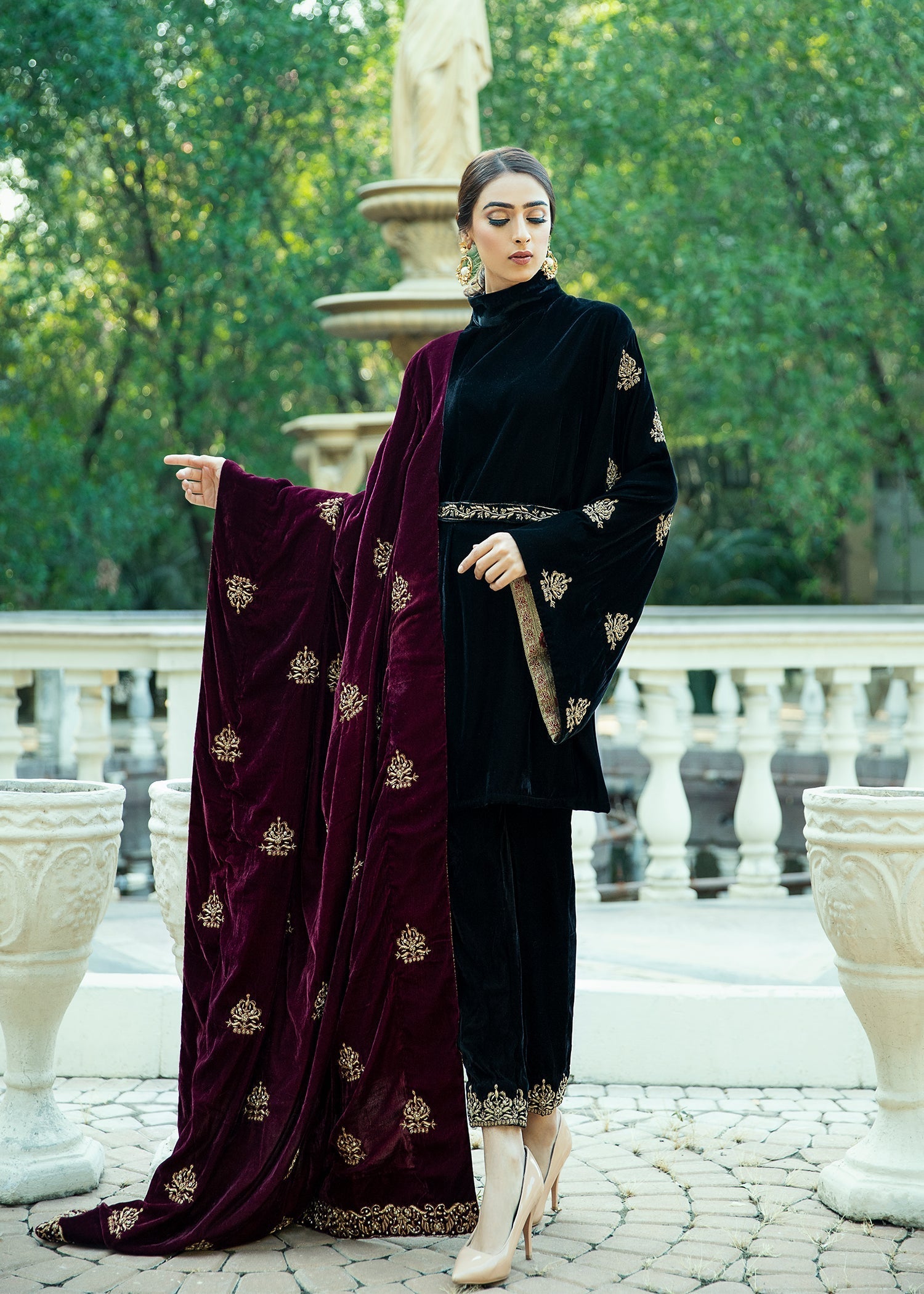Purple Haze | Velvet Formals | Black velvet Jacket