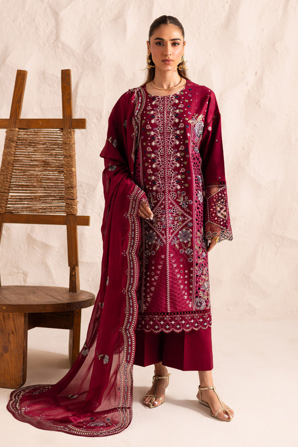 Marjjan | Guzel Lawn | SMC 204-B (Maroon) - Official Marjjan - Agha Fabrics UK