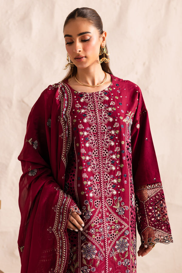 Marjjan | Guzel Lawn | SMC 204-B (Maroon) - Official Marjjan - Agha Fabrics UK