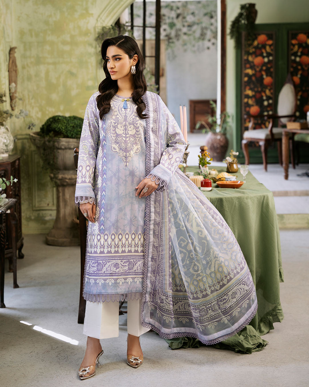Roheenaz | Flora Printed Lawn | Lumina