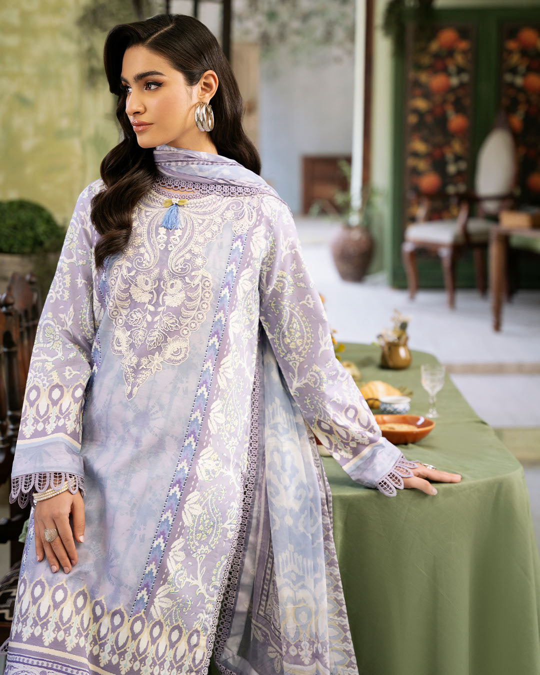 Roheenaz | Flora Printed Lawn | Lumina