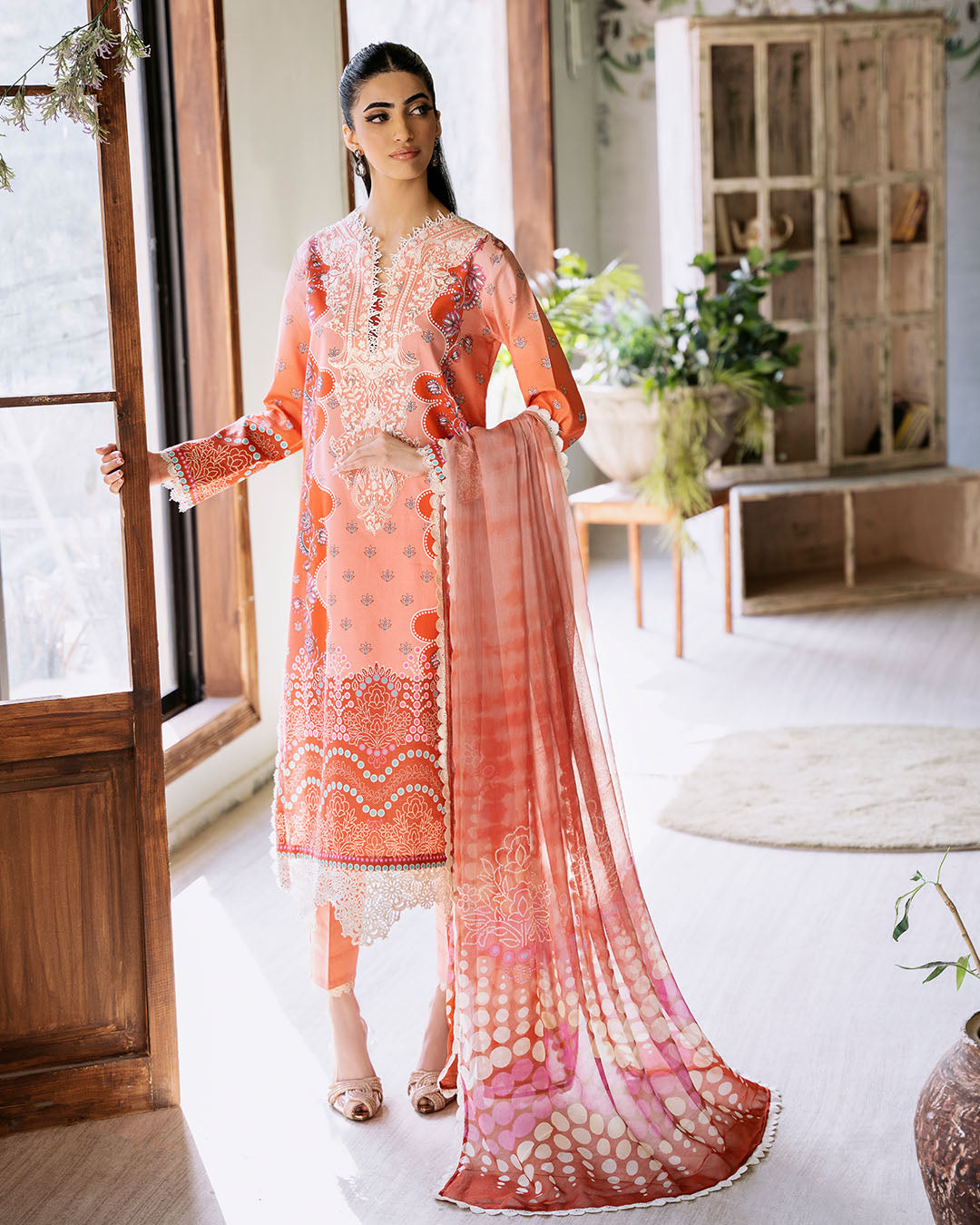 Roheenaz | Flora Printed Lawn | Serenade