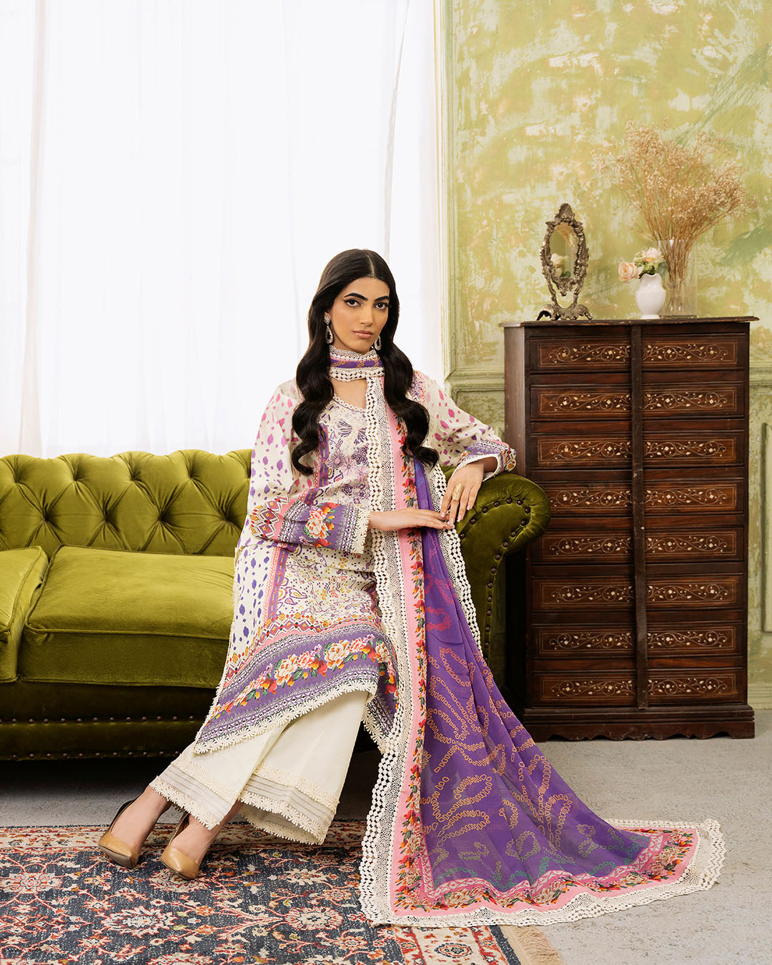 Roheenaz | Flora Printed Lawn | Evangeline