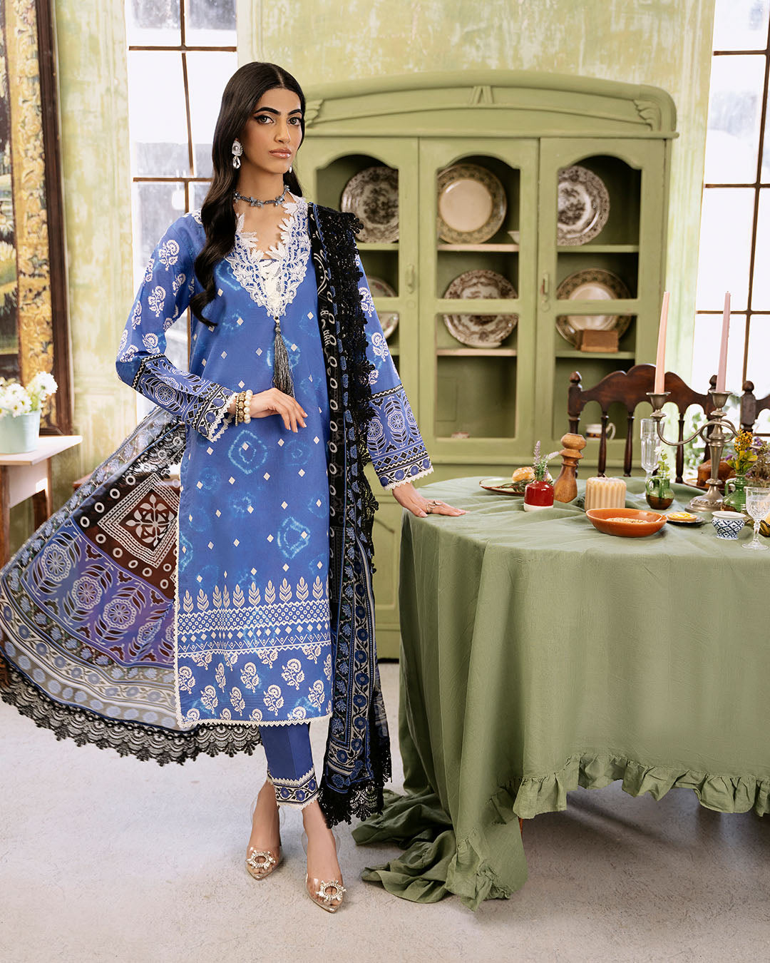 Roheenaz | Flora Printed Lawn | Ember