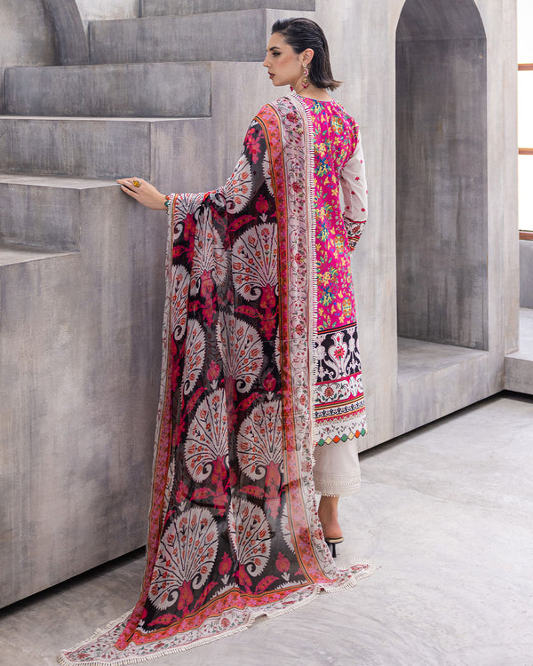 Roheenaz | Azalea Printed Lawn 24 | Marigold Meadows