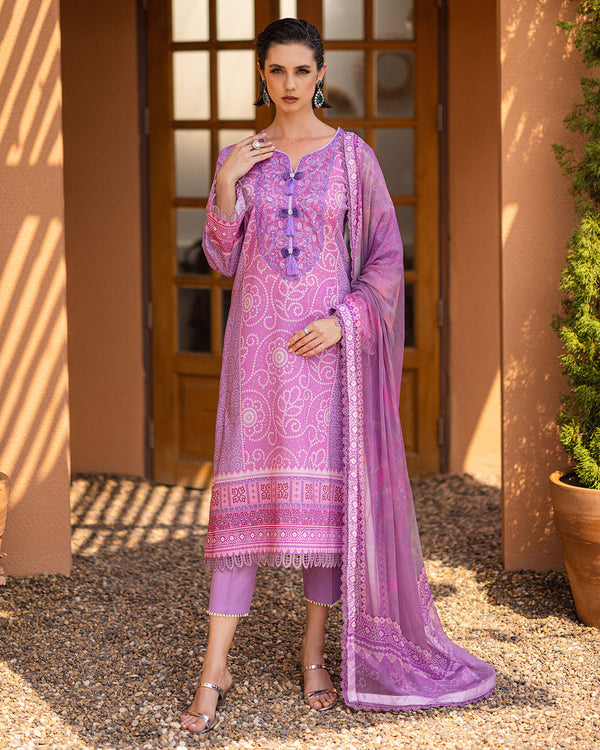 Roheenaz | Azalea Printed Lawn 24 | Azure Dream