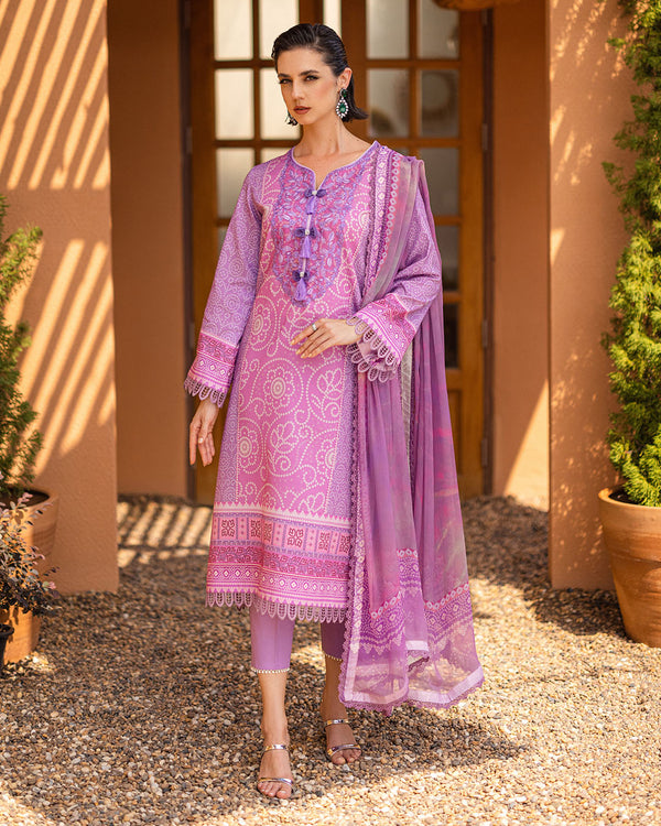 Roheenaz | Azalea Printed Lawn 24 | Azure Dream